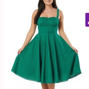 Timeless London green eyelet dress size XL